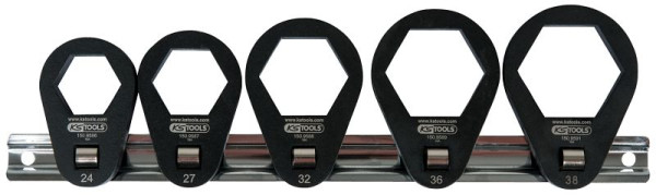 KS Tools Jeu de clés polygonales à insert 3/8", extra plates, 5 pièces, 150.9585