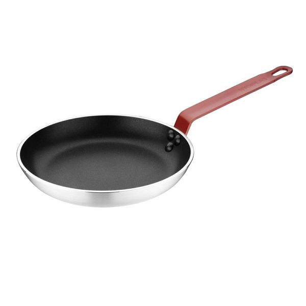 Poêle antiadhésive Hygiplas Teflon Platinum Plus 240 mm manche rouge, FB474