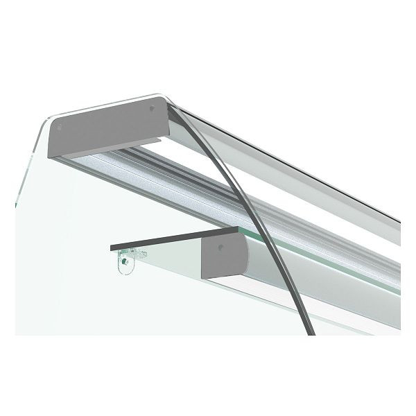 Etagère intermédiaire en verre Vaiotec avec éclairage série 250 TOPLINE, 30,4x53,7x14 cm, 11010