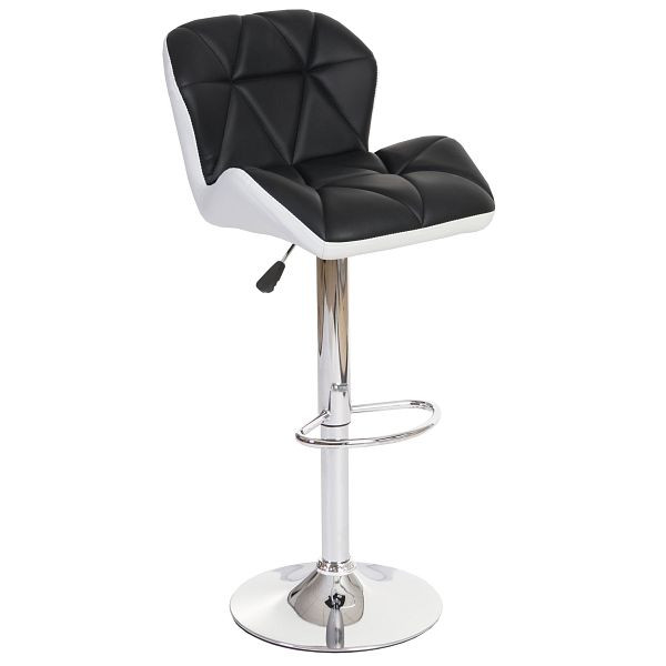 Mendler set de 2 tabourets de bar HWC-A92, tabouret de bar tabouret de bar, similicuir réglable en hauteur, noir, 49156