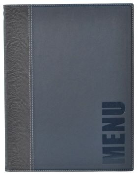 Dossier de menu Contacto A4, bleu, 5831/043