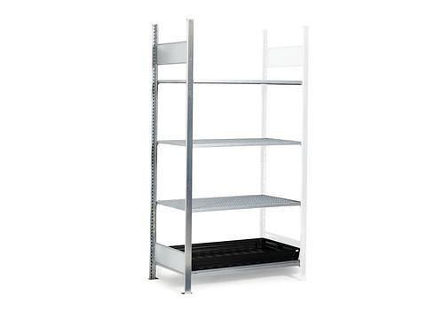 Rayonnage pour produits dangereux DENIOS GKG 1060-V pro, grille galvanisée, 1012 x 637 x 2000, travée supplémentaire, 273-918