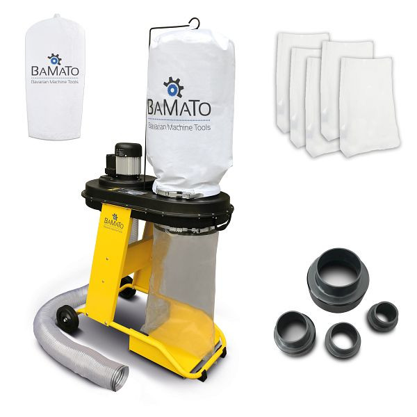 Système d'extraction BAMATO AB-550 avec jeu d'adaptateurs et 5 sacs à copeaux, AB-550_SET2