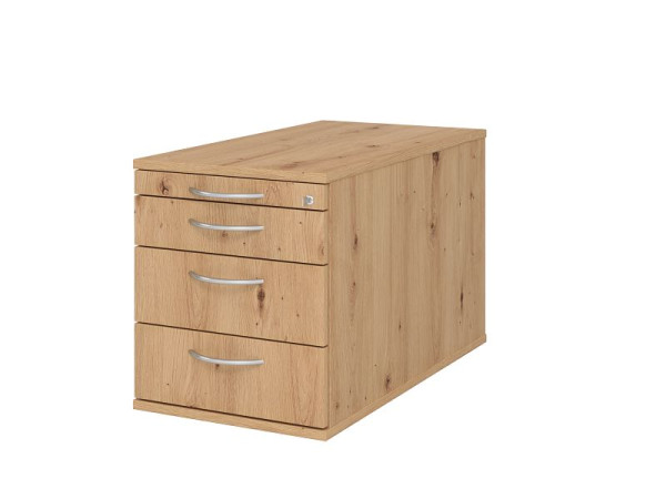 Conteneur roulant Hammerbacher 80cm, 3 tiroirs, serrure BM Asteiche, VTC30/R/R/BM