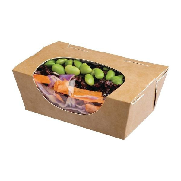 Colpac Zest Compostable Kraft Petites Boîtes à Salade 500 ml (Lot de 500) (Lot de 500), FP581