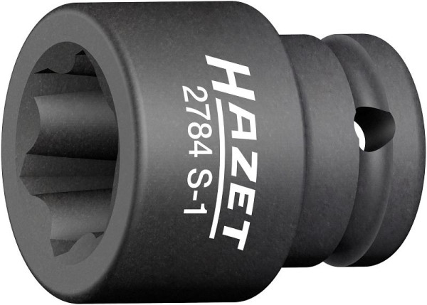 Impact Hazet, douille tournevis machine, avec profil spécial, carré creux 12,5 mm, profil rainuré, 39 mm, 2784S-1