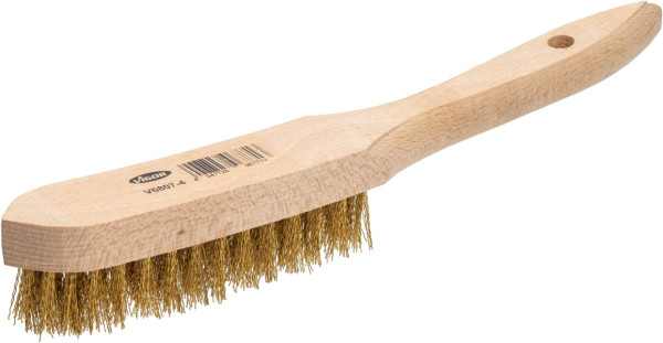 Brosse métallique VIGOR, laiton, 4 rangs, V6807-4