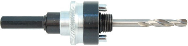 Adaptateur Projahn Quick Lock pour scie multi-cloches 32 - 127 mm, avec foret à centrer, 79402