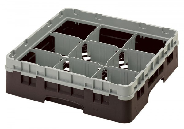 Panier de lavage Cambro 9 compartiments Camrack® 9 cm brun, paquet de 5, 9S318167