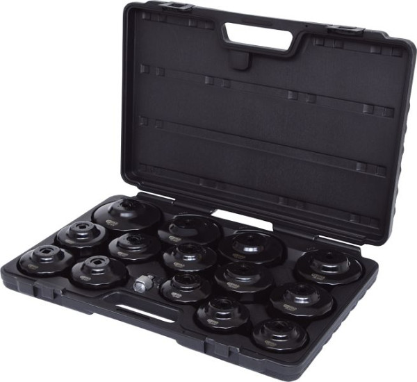 KS Tools Jeu de clés pour filtre à huile 3/8", 15 pièces, 150.9320