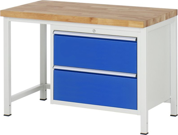 Etabli RAU série 8000 - modèle 8255, L1250 x P700 x H840 mm, base système L1245 x P650 x H800 mm, 03-8255A1-127B4S.11
