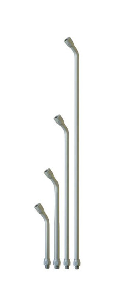 Rallonge ELMAG courbée, 450 mm (aluminium anodisé), Ø intérieur 8mm, mâle M12x1,25, femelle M12x1,25 pour soufflettes, 32526