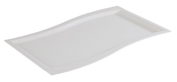 Plateau APS GN 1/1 -SINUS-, 53 x 32,5 cm, hauteur : 2 cm, mélamine, blanc, 84230