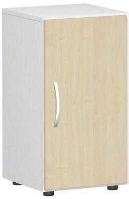 geramöbel armoire à double porte avec pieds, poignée gauche ou droite, amortisseur de porte inclus, non verrouillable, 400x420x752, érable/blanc, S-342100-AW