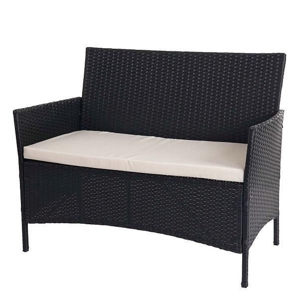 Mendler Halden, banquette, anthracite, coussin crème, 52035