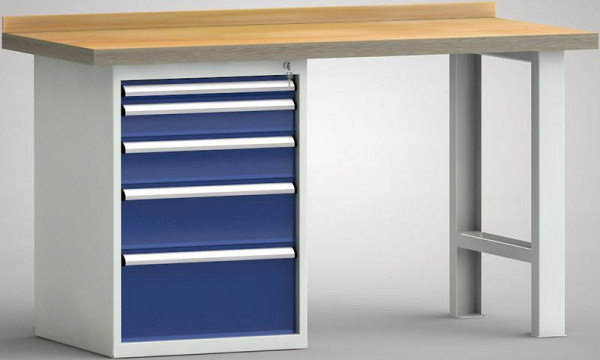 Etabli professionnel KLW - 1500 x 700 x 845 mm L x P x H, WP515N-1500M45-E0805