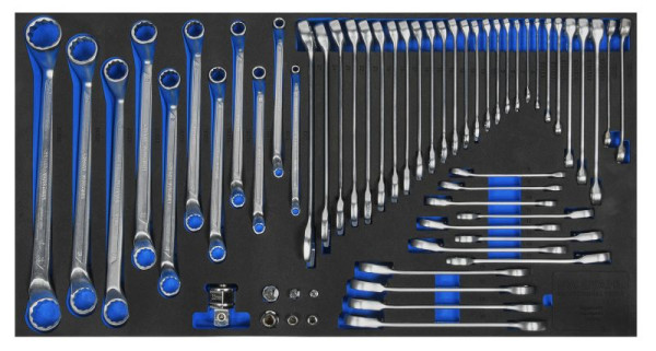Assortiment de chariots d'atelier SW-Stahl, clés et clés à cliquet, 57 pièces, Z3011-5