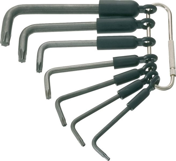 Jeu de tournevis coudés Hazet, profil intérieur TORX®, T8 - T40, nombre d'outils : 7, 2115-T/7R
