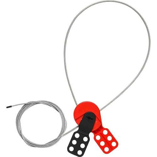 DENIOS SAFELEX Câble antivol universel, câble en acier revêtu, longueur 3 m, 311869
