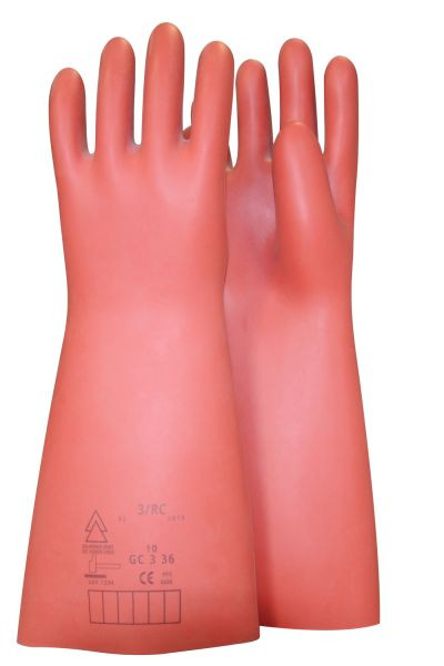 KS Tools Gant de protection pour électricien avec protection mécanique et thermique, taille 10, classe 3, rouge, longueur : 360 mm, 117.0096