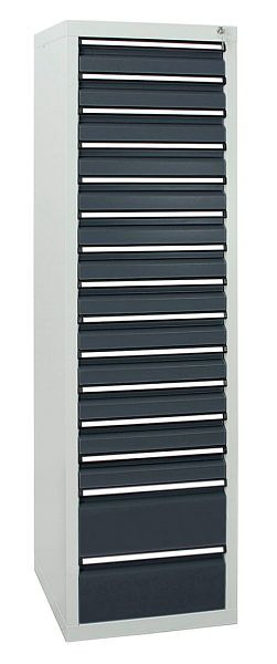 armoire à tiroirs émoussés série STS 410, RAL 7035/7016, 15 tiroirs (13x100, 2x200 mm), 7105771