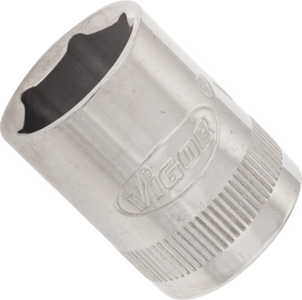 Insert de clé à douille VIGOR, carré creux 10 mm (3/8"), profil à six pans extérieurs, 14 mm, V2270N