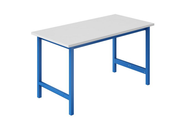 Table de travail SOFAME TPL L 1200 x P 750 x H 819 mm, plan de travail mélamine 19 mm, gris clair RAL 7035, W010030004GC