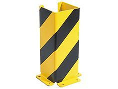 Support antichoc DENIOS en acier, profilé en U, hauteur 400 mm, épaisseur 5 mm, jaune/noir, 248-458