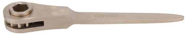 KS Tools Cliquet de chantier BRONZEplus, 6 pans, avec pointe de centrage 19 mm, 963.1106