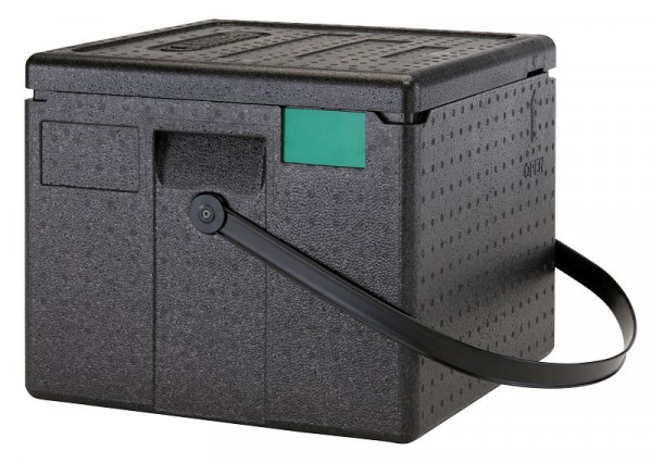 Cambro Cam GoBox Boîte de transport de pizza à chargement par le haut EPPZ35265 avec sangle noire, 6 pizzas avec boîte à pizza 33 x 33 x 4 cm, EPPZ35265BST110