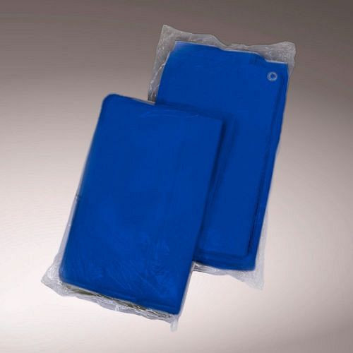 Bâche DENIOS avec œillets, en tissu ruban PEHD, enduite sur deux faces, bleu, 90 g/m², 8 x 10 m, 303718