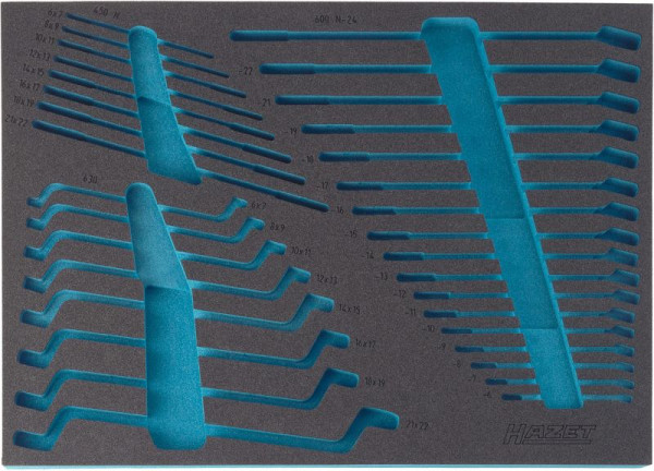 Insert en mousse souple Hazet à 2 composants, pour 163-140/33, dimensions / longueur : 519 mm x 392 mm, 163-140L