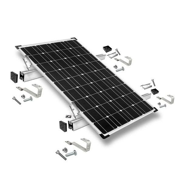 Kit de fixation Offgridtec avec crochet de toit à queue lisse pour installation sur toit en pente 1 cadre de panneau solaire hauteur 30 mm, 8-01-013770-001