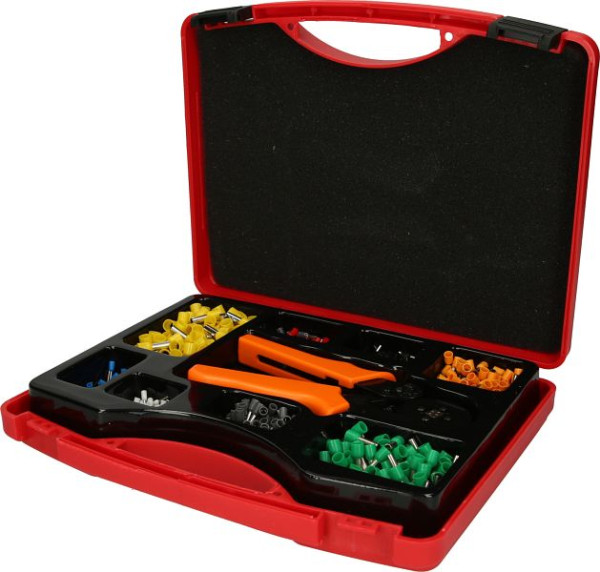 Gamme KS Tools d'embouts de fil avec pince à sertir, 0,25 mm² - 6,0 mm², 1001 pièces, 970.0840