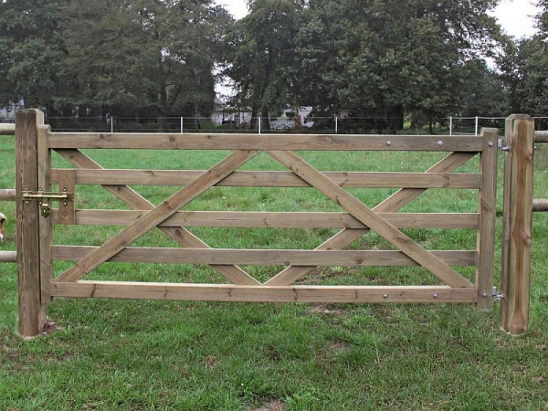 Grille de pâturage en bois Growi Sussex, 120 cm de haut x 400 cm de large, 10039380