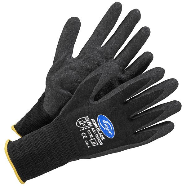 Korsar Kori noir-noir, pack de 12 paires, taille: 10, 1351203010