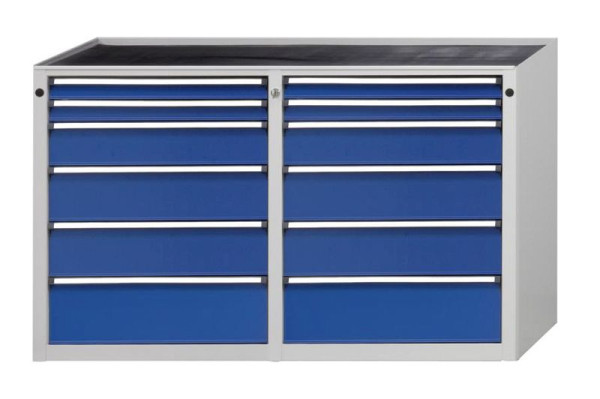 Armoire latérale ANKE 1275x615 mm; Baignoire avec tapis antidérapant; Gauche 6 tiroirs 60, 60, 120, 150, 150, 180 mm Droite 6 tiroirs 60, 60, 120, 150, 1