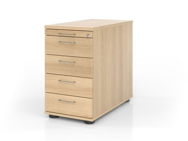 Conteneur sur pied Hammerbacher SC50 BS, profondeur 80, corps : chêne / corps : chêne, 42,8 x 72 - 76 x 80 cm, 1/3/3/3/3 HE, VSC50/E/E/BS