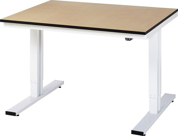 Table de travail RAU série adlatus 300 (réglable électriquement en hauteur), plan de travail en MDF, 1250x720-1120x1000 mm, 08-WT-125-100-F