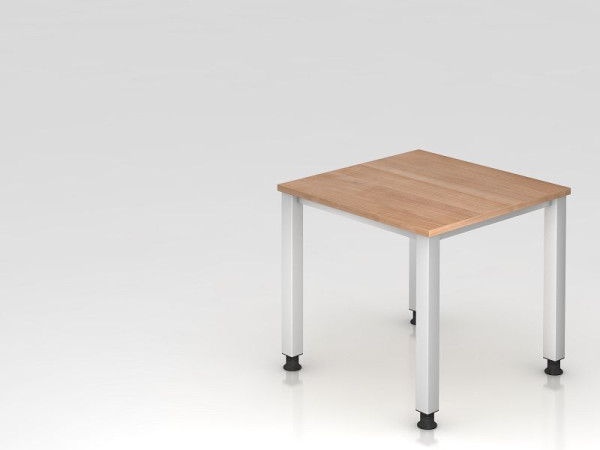 Bureau Hammerbacher 4 pieds carré 80x80cm noyer, forme rectangulaire, VQS08/N/S
