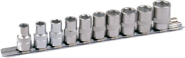 Jeu de douilles Projahn 1/2 " sur rail 10 pièces, 4221