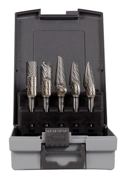 Fraises Projahn HM, 10 pièces en coffret ABS forme B 9.6, 12.7 / forme C 9.6, 12.7 forme L 1, 70290