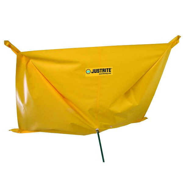Inverseur de fuite de plafond Justrite 2830, 152,4 cm x 152,4 cm, jaune, œillets, JEN28300YL