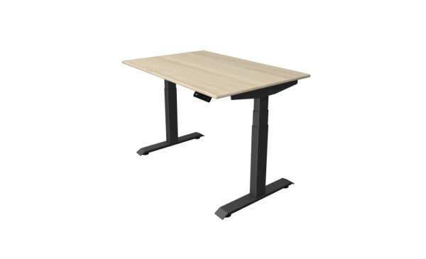 Kerkmann Move 4 table assis/debout, L 1200 x P 800 mm, réglable en hauteur électriquement de 640 à 1290 mm, érable, 10080450