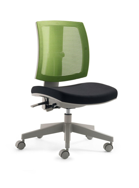 Mayer Sitzmöbel Chaise pivotante Educator, structure grise, noir/vert, 2432_503