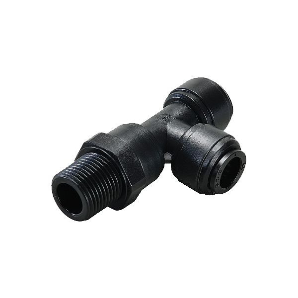 minuteur B-LEdk-8-3/8-KU-H2O, raccord conique à vis en L, en plastique, réglable sans pression, pour eau, UE : 10 pièces, 03080476