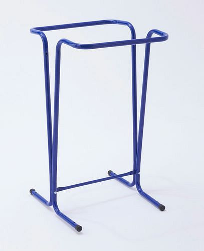 Support sac poubelle DENIOS 120 litres, dispositif debout, bleu, 265-624