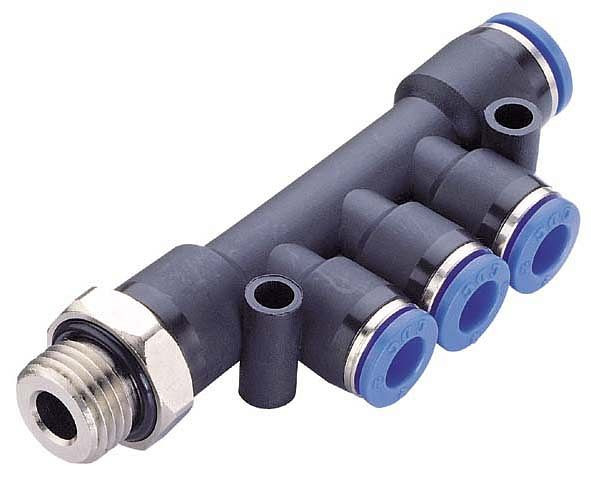 minuteur B-VTE-1x8-3x4-1/4-KU, connecteur distributeur à visser, Ø tuyau : 8 mm, Ø tuyau : 4 mm, filetage : 1/4", UE : 5 pièces, 03180201