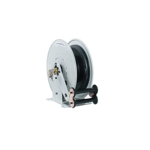 Enrouleur de tuyau Ebinger OSM 210, maxi 20bar / 90 °C, maxi 18m - 8mm / 15m - 10mm / 10m - 12,5mm ID tuyau en tissu PVC, 1.210.100
