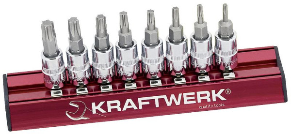 Embout Kraftwerk pour jeu de douilles à vis TX MAGALU 1/4", 8 pièces, 105099